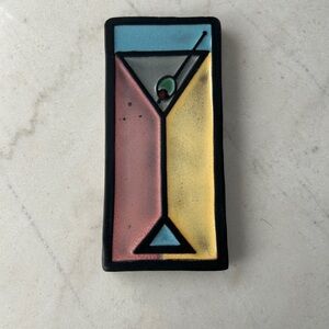 Colorful Martini Ceramic Wall Art